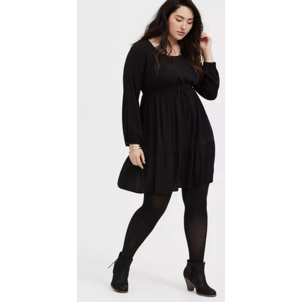 Torrid Mini Challis Skater Dress Plus Size 1X - Picture 2 of 14